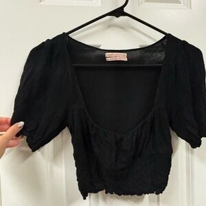 Urban Outfitters square neck Black Crop Top